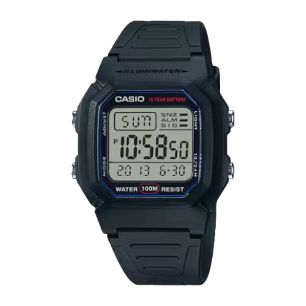 Casio Serie W800HG Reloj Digital para Hombres con Resistencia al Agua, Cronómetro, Alarma y Batería de 10 Años
