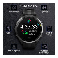 Garmin Forerunner 965 Reloj inteligente premium con GPS para correr y triatlón, incluye pantalla AMOLED y bisel de titanio