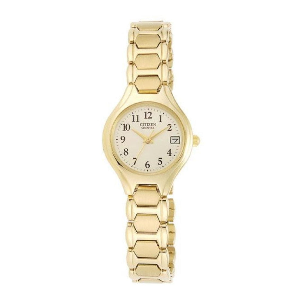 Reloj Citizen de cuarzo para mujer en acero inoxidable, clásico y elegante con función de calendario perpetuo
