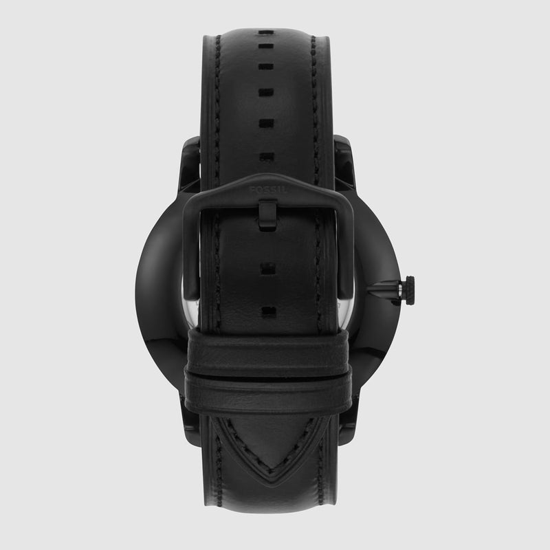 Fossil Minimalist Quartz Black Leather Watch