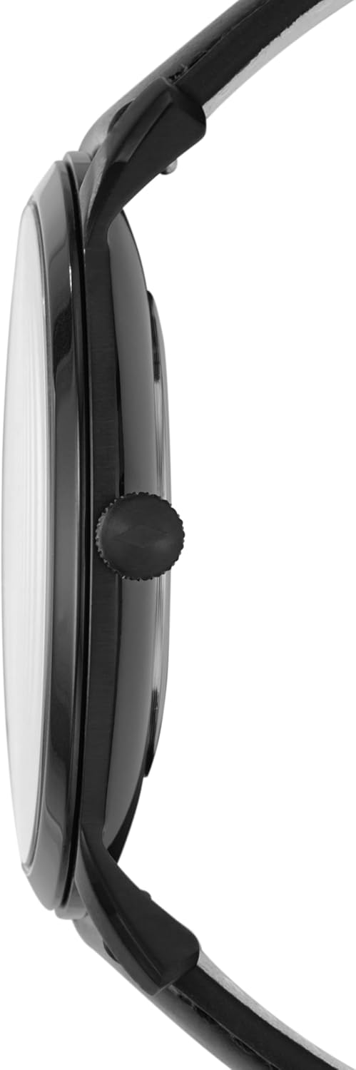 Fossil Minimalist Quartz Black Leather Watch