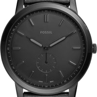 Fossil Minimalist Quartz Black Leather Watch