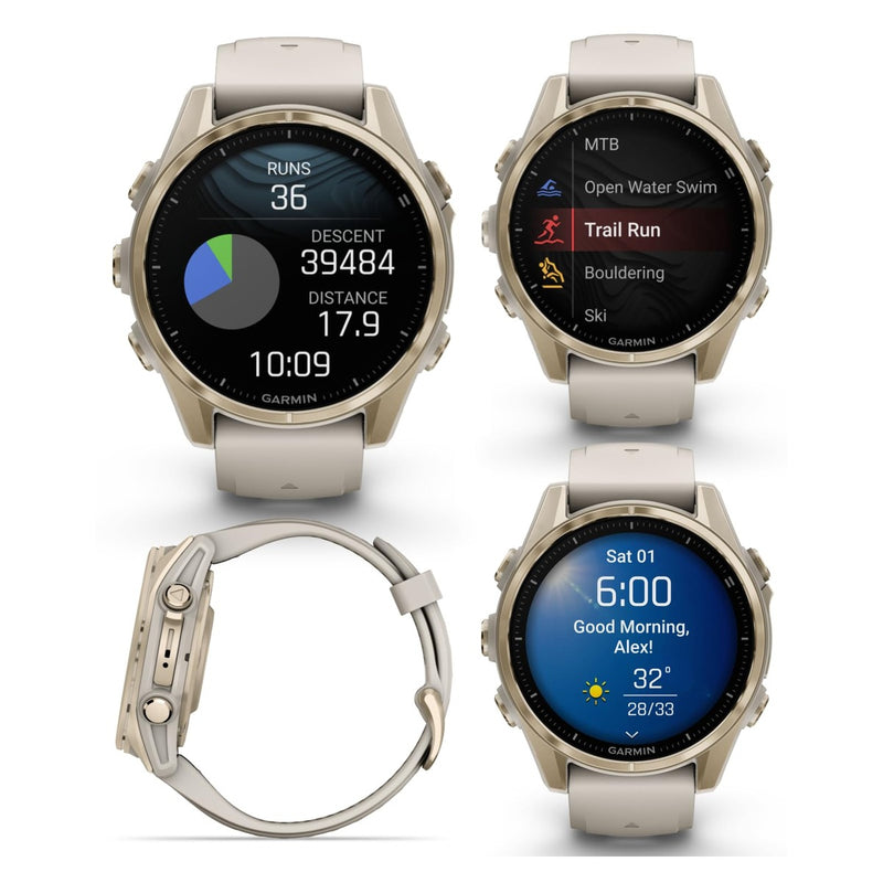 Garmin Fenix 8 - Sapphire - Soft Gold