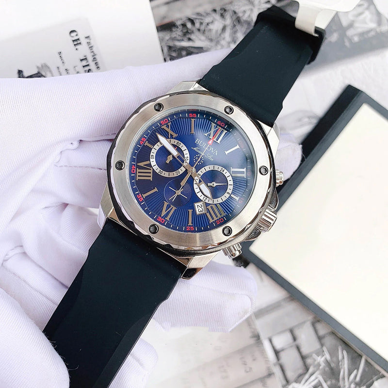 Bulova Marine Star 98B258 - Esfera Azul, Correa de Goma (44mm)