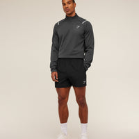 Gymshark Arrival Contrast 1/4 Zip Gris Negro - Vista completa