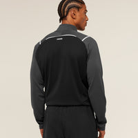Gymshark Arrival Contrast 1/4 Zip Gris Negro - Vista trasera