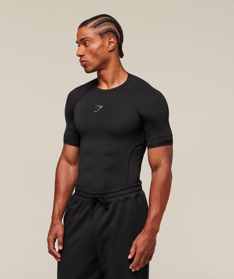 Gymshark Element Baselayer T-Shirt Negro - Vista detalle