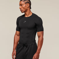 Gymshark Element Baselayer T-Shirt Negro - Vista detalle