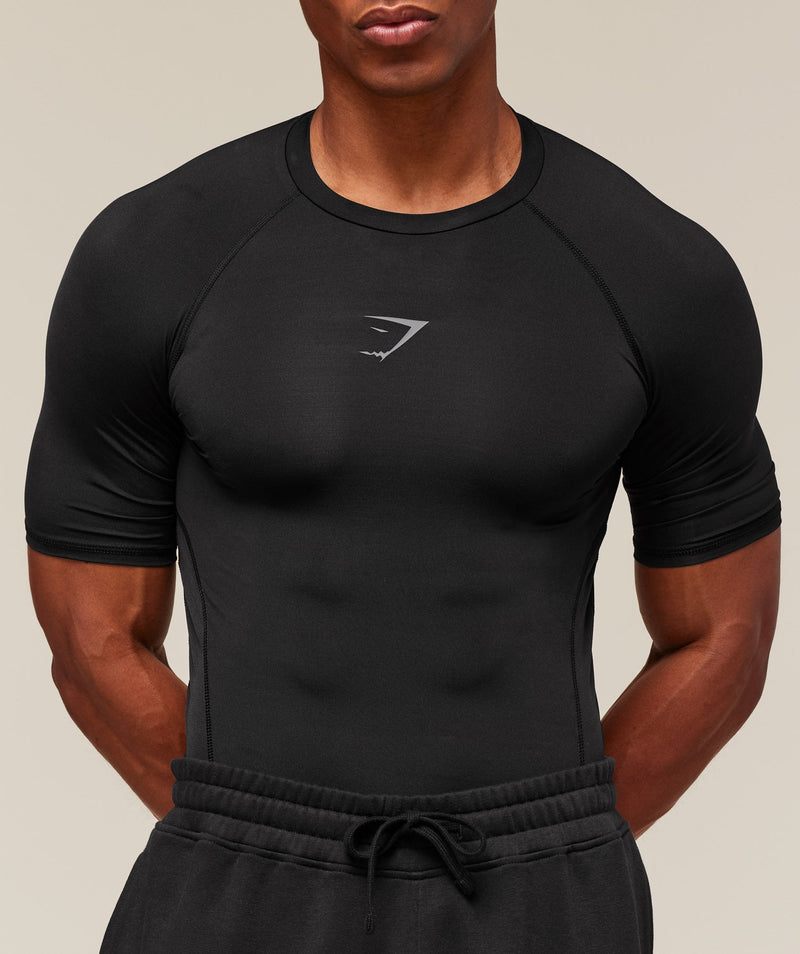 Gymshark Element Baselayer T-Shirt Negro - Vista completa