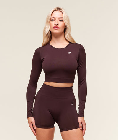 Gymshark Everyday Top corto de manga larga sin costuras