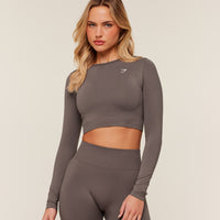 Gymshark Everyday Top corto de manga larga sin costuras