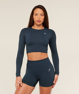 Gymshark Everyday Top corto de manga larga sin costuras