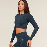 Gymshark Everyday Top corto de manga larga sin costuras