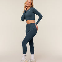 Gymshark Everyday Top corto de manga larga sin costuras