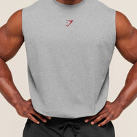 Gymshark Power Cut Off Tank - Charcoal Core Marl