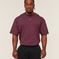 Gymshark Power T-Shirt - GS Impact Burgundy