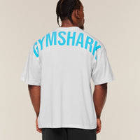 Gymshark Power T-Shirt - GS White/GS Brand Blue