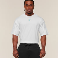 Gymshark Power T-Shirt - GS White/GS Brand Blue
