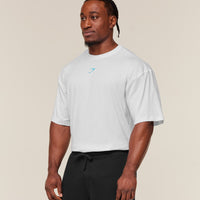 Gymshark Power T-Shirt - GS White/GS Brand Blue