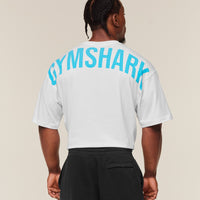 Gymshark Power T-Shirt - GS White/GS Brand Blue