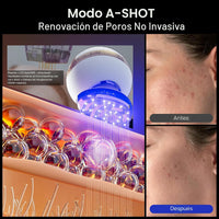 Dispositivo facial microcorriente 8 en 1 INIA SPHERA con luz roja, tratamiento térmico y modos personalizados para cuidado en casa