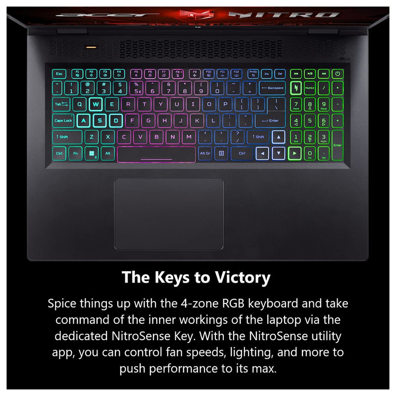 Acer Nitro 17 Laptop Gamer AN17-41-R8N5 17.3" 165Hz AMD Ryzen 7 7735HS 16GB RAM 1TB SSD RTX 4050 RGB Backlit KB Black (2023)