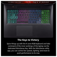 Acer Nitro 17 Laptop Gamer AN17-41-R8N5 17.3" 165Hz AMD Ryzen 7 7735HS 16GB RAM 1TB SSD RTX 4050 RGB Backlit KB Black (2023)