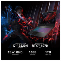 MSI Katana 15 Gaming Laptop 15.6" 165Hz QHD: Intel Core i7-13620H, NVIDIA GTX 4070, 16GB DDR5, 1TB NVMe SSD, Cooler Boost 5, Win 11: Negro