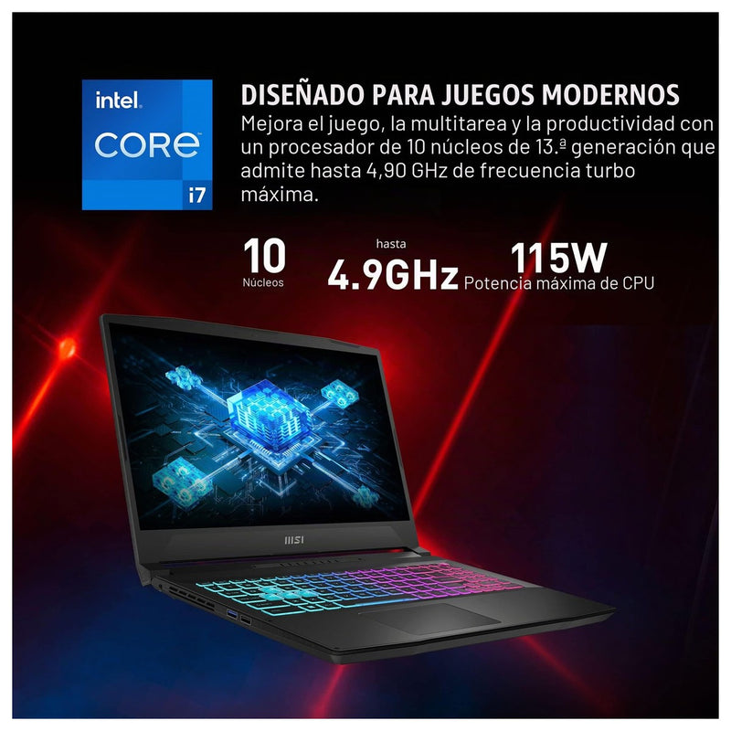MSI Katana 15 Gaming Laptop 15.6" 165Hz QHD: Intel Core i7-13620H, NVIDIA GTX 4070, 16GB DDR5, 1TB NVMe SSD, Cooler Boost 5, Win 11: Negro