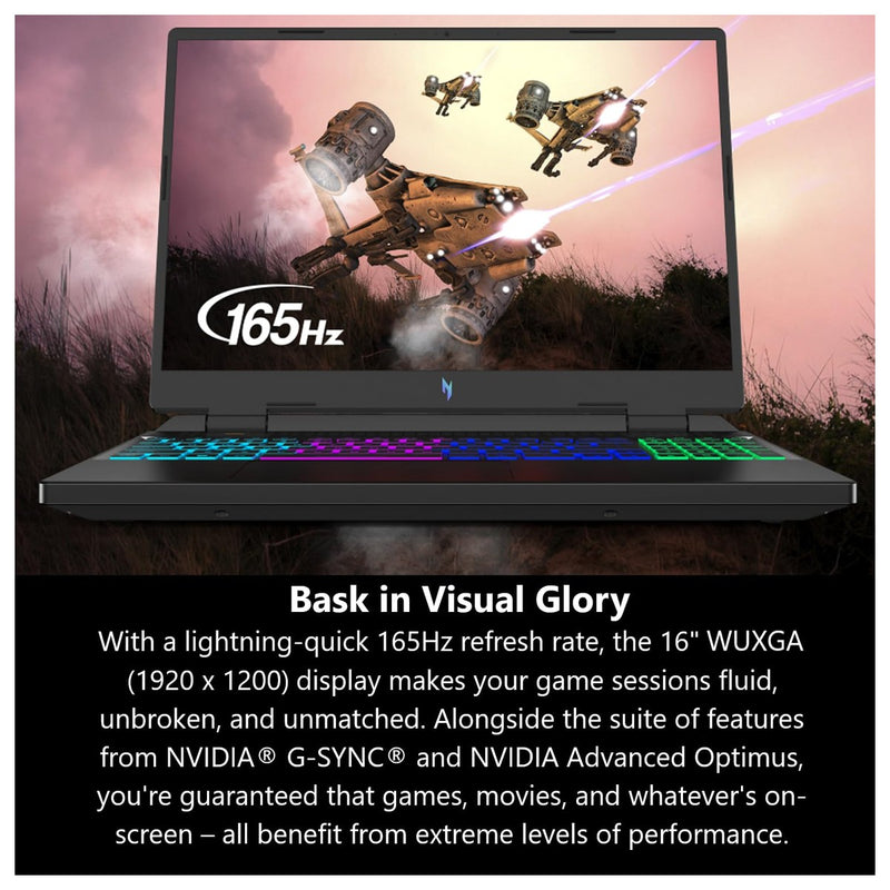 Acer Nitro 16 Laptop Gamer Ryzen 7 7840HS RTX 4060 Pantalla IPS WUXGA 165Hz 16" 16GB DDR5 1TB SSD WiFi 6E