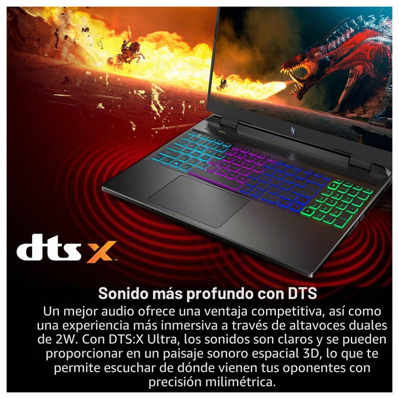 Acer Nitro 16 Laptop Gamer Ryzen 7 7840HS RTX 4060 Pantalla IPS WUXGA 165Hz 16" 16GB DDR5 1TB SSD WiFi 6E