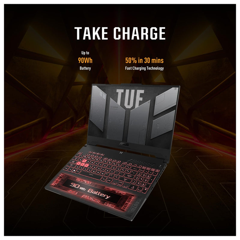 ASUS TUF Gaming A15 (2023) Laptop Para Juegos, 15.6 Pulgadas FHD 144Hz, RTX 4050, Ryzen 7 7735HS, 16GB DDR5, 1TB SSD, Wi-Fi 6E, Windows 11
