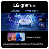 Lg Gram Pro 2 En 1 Portátil Ligero Y Versátil 16 Pulgadas, Intel Core Ultra 7, 16gb Ram, 1 Tb Ssd, Negro