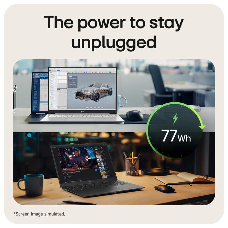 Lg Gram Pro 2 En 1 Portátil Ligero Y Versátil 16 Pulgadas, Intel Core Ultra 7, 16gb Ram, 1 Tb Ssd, Negro