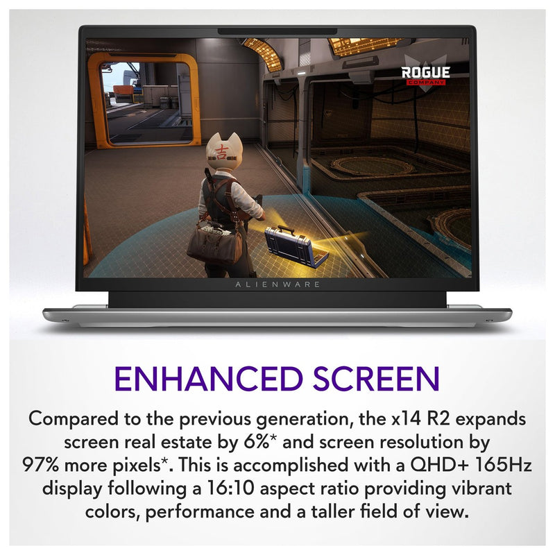Alienware Laptop Para Juegos x14 R2 De 14 Pulgadas QHD+ 165HZ Intel Core i7 NVIDIA RTX 4060 32GB RAM 1TB SSD