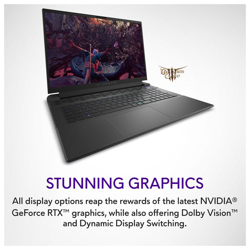 Alienware Laptop M18 R2 - Pantalla QHD+ 165Hz 45.7 cm, Intel Core i7-14700HX, 16GB RAM, 1TB SSD, NVIDIA RTX 4070
