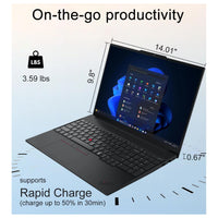 Lenovo ThinkPad E16 G2 Laptop, Intel 16-Core Ultra 7, 64GB RAM, 2TB SSD, LED Keyboard, WiFi 6E