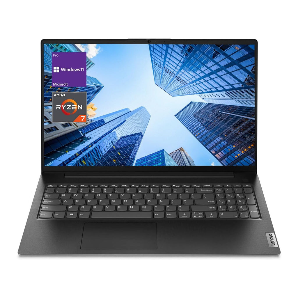 Lenovo V-Series V15, AMD Ryzen 7, 40GB RAM, 1TB SSD, Win 11 Pro, Teclado Numérico, Cámara Web, Negro