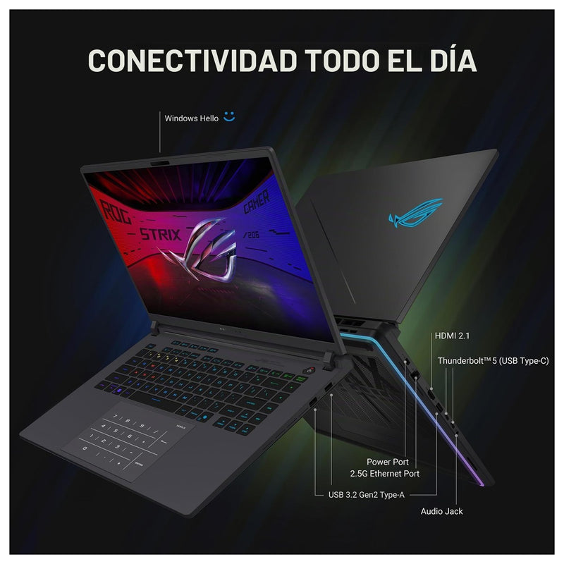 Asus Rog Strix G16 G615LW-AS96 16"Pulg. Eclipse Gray Intel Core Ultra 9 32GB 1TB RTX 5080
