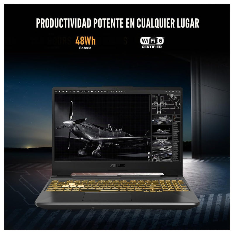 Asus Tuf Gaming A15 Laptop Para Juegos, Fhd 15.6", Ryzen 5, 8gb Ram, Ssd 512gb, Wifi 6, Windows 11, Grafito Negro