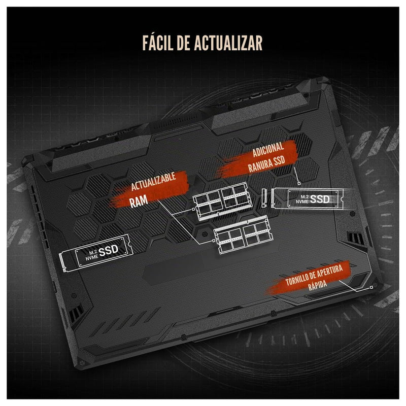 Asus Tuf Gaming A15 Laptop Para Juegos, Fhd 15.6", Ryzen 5, 8gb Ram, Ssd 512gb, Wifi 6, Windows 11, Grafito Negro