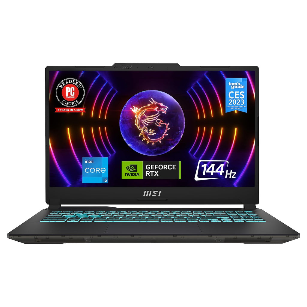 Msi Cyborg 15 Laptop: Intel Core I5, Rtx 2050, 15.6" Fhd, 144Hz, 16Gb Ram, 512Gb Ssd, Usb-C, Windows 11