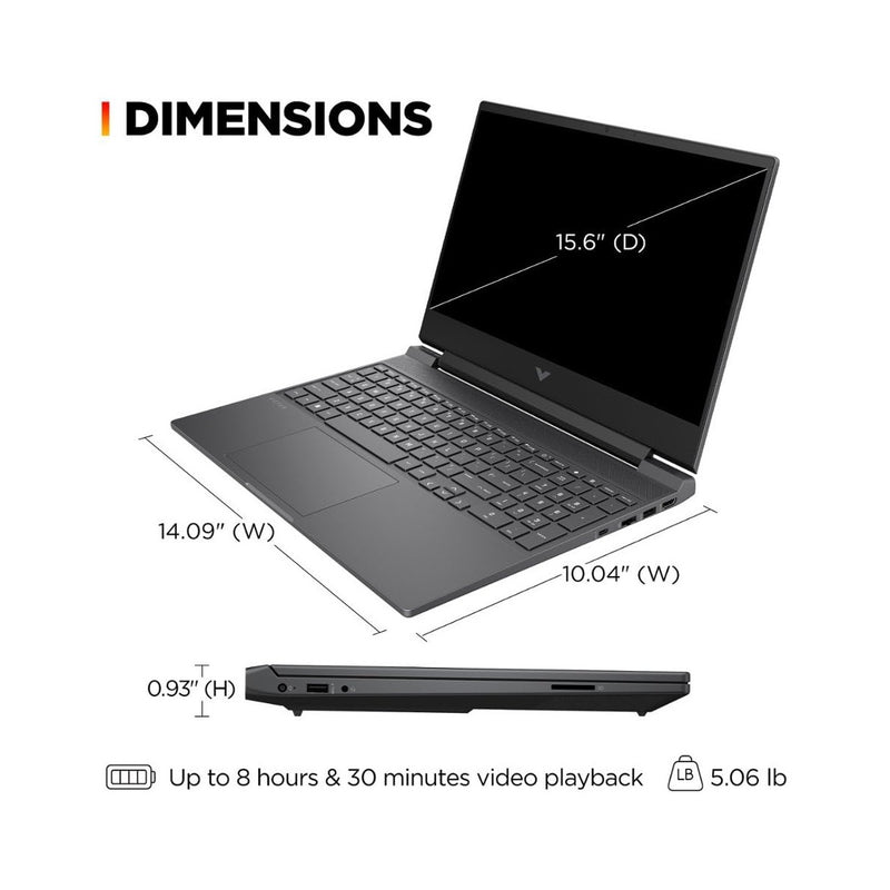 Hp Victus Laptop Gamer 15.6" 144Hz Amd Ryzen 5 16gb Ram 1tb Ssd Radeon Rx 6550m Backlit Keyboard