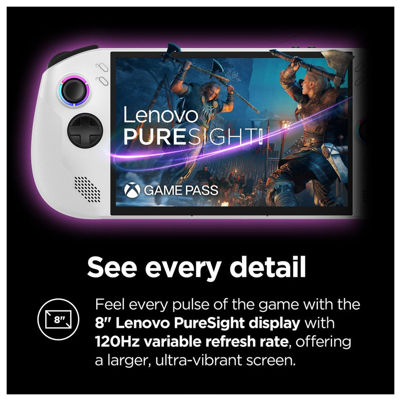 Lenovo Legion Go S 2025 - PC Portátil Para Juegos, 8" WUXGA 120Hz, 16GB RAM, 512GB SSD, AMD Ryzen Z2 go, Blanco Glaciar
