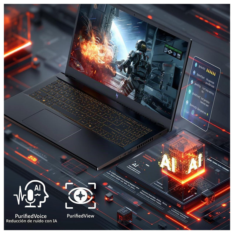 Acer Nitro V Laptop Para Juegos Intel Core I5-13420H 8GB DDR5 512GB SSD RTX 4050 15.6" FHD IPS