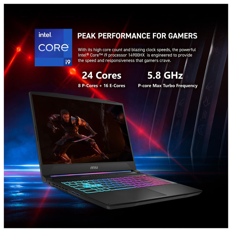 Msi Katana 15 Hx Laptop Gaming Intel I9 Rtx 5070 32Gb Ram 1Tb Ssd Teclado Rgb 15.6"
