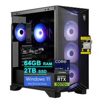 MSI Aegis R2 AI 2nd Gaming Desktop Intel 24-core Ultra 9, 64GB RAM, 4TB SSD, GeForce RTX 5070 Ti, 5Gb LAN, Wi-Fi 7