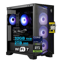 MSI Aegis R2 AI: Torre para juegos con Intel Ultra 9, 32GB RAM, 2TB SSD, RTX 5070 Ti, Wi-Fi 7 y PSU 80+ Gold con accesorio ICP