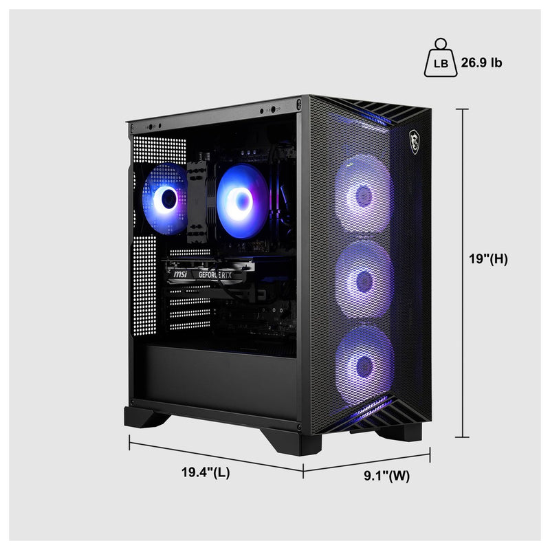 MSI Aegis R2 AI: Torre para juegos con Intel Ultra 9, 32GB RAM, 2TB SSD, RTX 5070 Ti, Wi-Fi 7 y PSU 80+ Gold con accesorio ICP