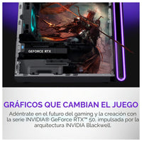 Alienware Aurora ACT1250, Intel Core Ultra 7, 32GB RAM, 1TB SSD, NVIDIA RTX 5070, Windows 11 Home, PSU Platinum, Panel Claro